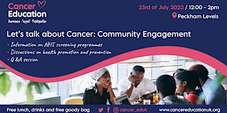 Let's Talk about Cancer: Community Engagement tickets