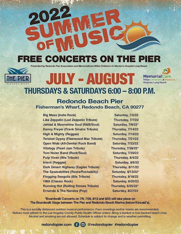 2022 Summer of Music Free Concerts on The Pier Presented by  Redondo Pier image