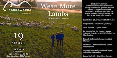 Karrawarra Open Day - Wean More Lambs tickets