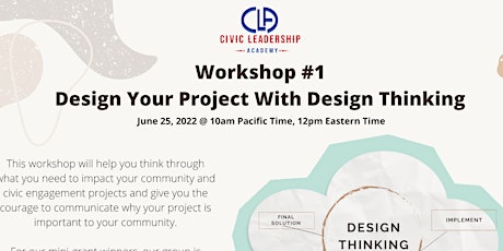 Workshop1: Design your project with Design Thinking ingressos