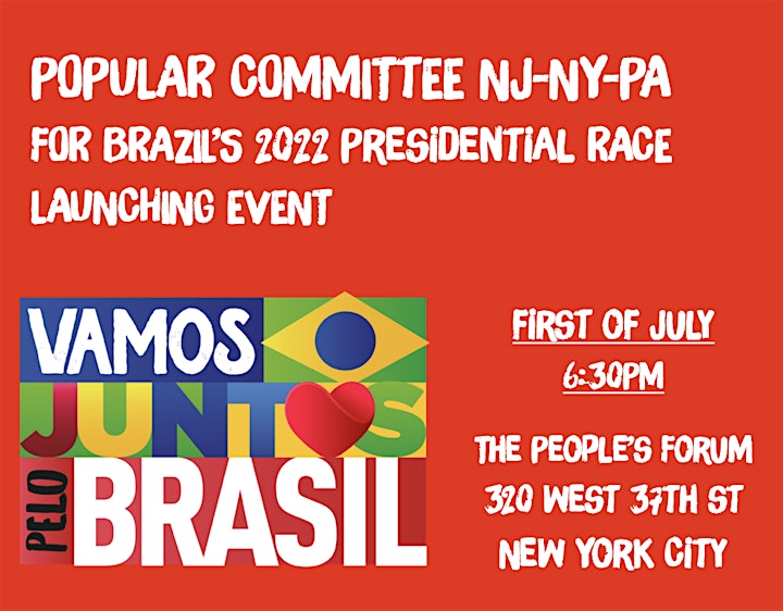 Launch of Brazilian Popular Committee- Comitê Popular de Luta NY-NJ-PA 2022 image