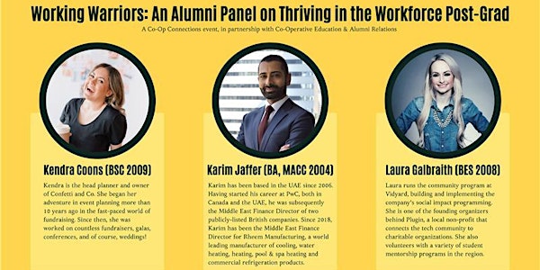 Working Warriors - An Alumni Panel on Thriving in the Workforce Post-Grad