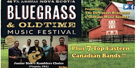 46th Annual Nova Scotia Bluegrass & Oldtime Music Festival July 27-30, 2017 primary image