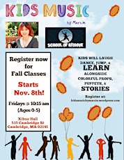Kid's Music with Marcie (School of Groove)- STARTS 11/08!!