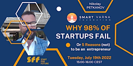 Why 98% of Startups fail:  Or Five Reasons (not) to be an entrepreneur! tickets