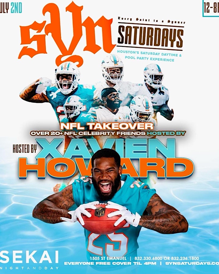 NFL Pool Party @Sekai | July 2nd #SynSaturdays | 4th of July Weekend image