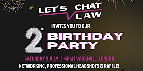 Let's Chat Law's 2nd Birthday Party tickets