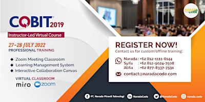 COBIT® 2019 Foundation Training Jakarta, July 27th 2022