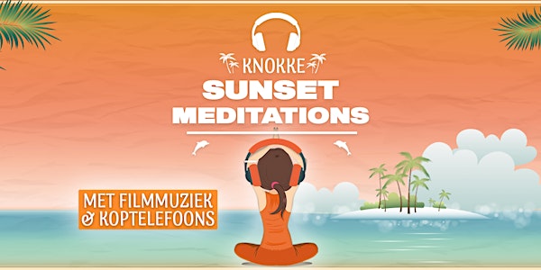 Meditaties bij zonsondergang op het strand in Knokke, met filmmuziek