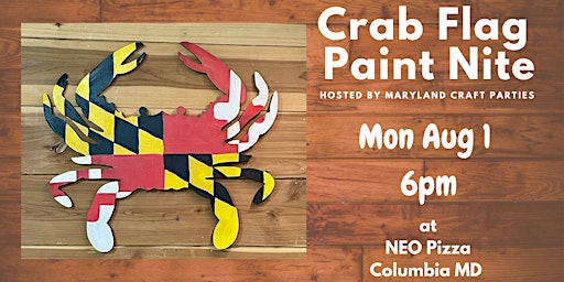 Crab Flag  Paint Nite at NEO Pizza Columbia w Maryland Craft Parties