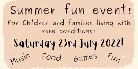 Summer Fun Event for Children and Families Living with Rare Conditions