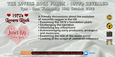 The Lovers Rock Forum tickets