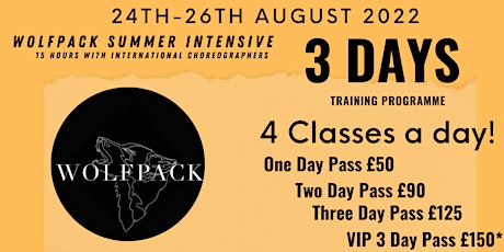 Wolfpack Hip Hop Dance  Summer Programme - 24|08|22 - 26|08|22