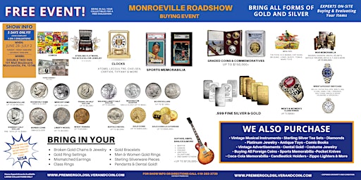 MONROEVILLE | BUYING EVENT | ROADSHOW- WE ARE BUYING!!