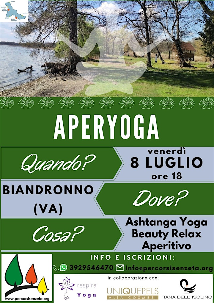 Immagine YOGAPERITIVO - Ashtanga Yoga, Relax e Gusto nel mezzo del Lago di  Varese