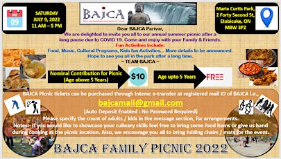 BAJCA Family Picnic 2022 tickets