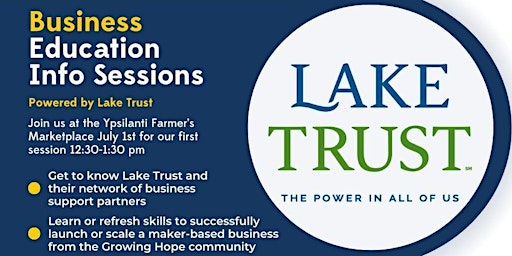 Info Sessions with Lake Trust