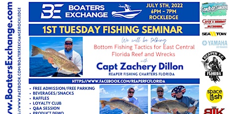First Tuesday Fishing Seminar Boaters Exchange - Captain Zachery Dillon tickets