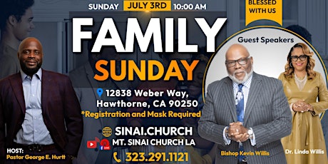 Mt. Sinai Family Sunday Service July 3,  2022 tickets