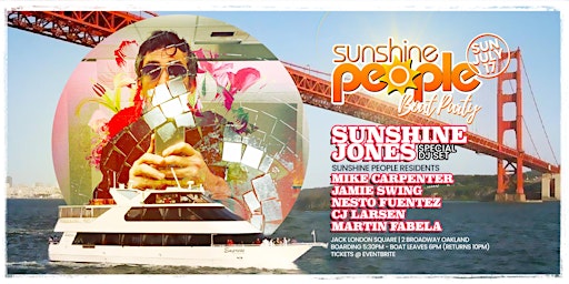 Sunshine People Boat Party ft. SUNSHINE JONES - Special DJ Set
