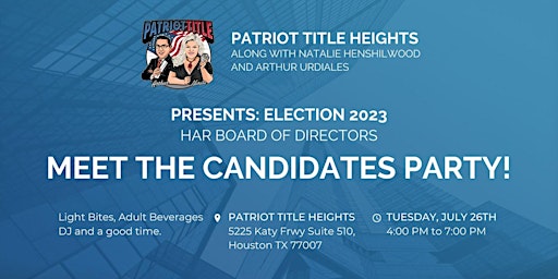 Election 2023: HAR BOARD OF DIRECTORS - Meet the Candidates Party!