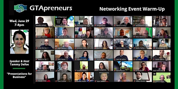GTApreneurs Evening Virtual Networking Event - WARM-UP