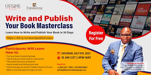 WRITE AND PUBLISH YOUR BOOK MASTERCLASS