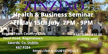 Zinzino Health & Business Seminar - Dublin tickets