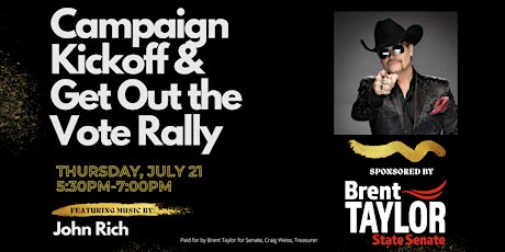 Campaign Kickoff and Get Out the Vote Rally feat. music by John Rich tickets