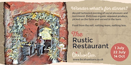 Roddy’s Rustic Restaurant. Wonder; what's for dinner? Pop-Up Restaurant Event