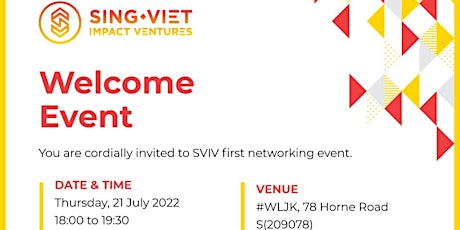 Sing-Viet Impact Ventures Welcome Event tickets