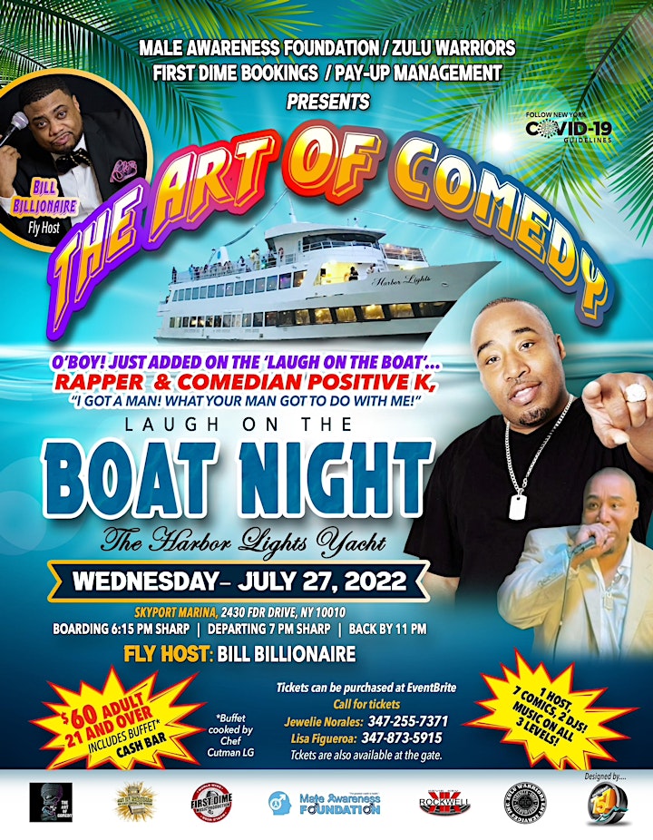 Male Awareness Foundation Presents The Art of Comedy’s Laugh On A Boat image