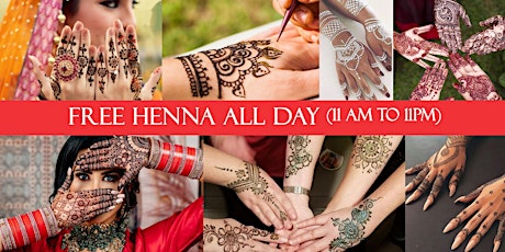 Free Henna All Day - All Are Welcome- Inside Grand Eid Bazaar (Free Entry) tickets