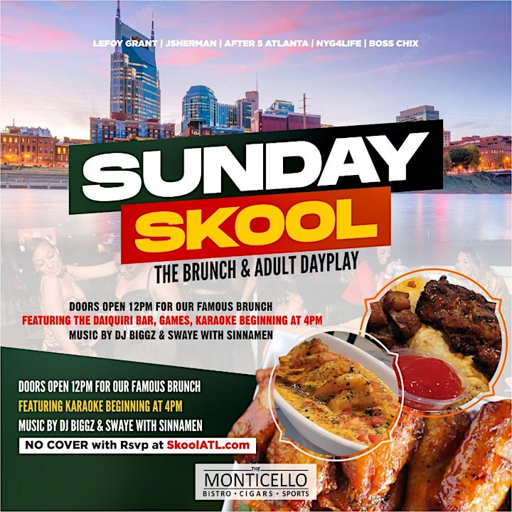 SUNDAY SKOOL: The Best All-Day Brunch & Dayparty with DJs, Games & Karaoke! image