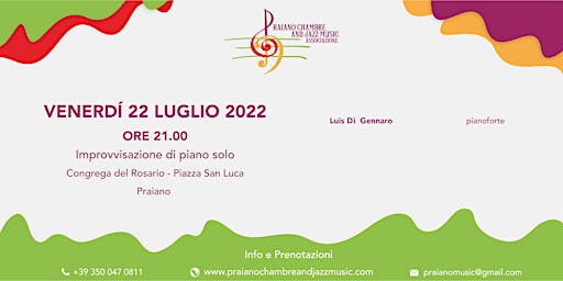 Praiano Chambre and Jazz Music - 22 luglio 21.00 | Luis Di Gennaro