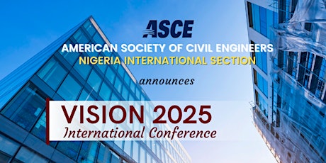 ASCE Vision 2025 International Conference tickets