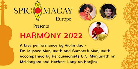 Harmony 2022 -  Dr. Mysore Manjunath Violin Concert - Aachen