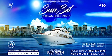 SunSet Persian Boat Party tickets