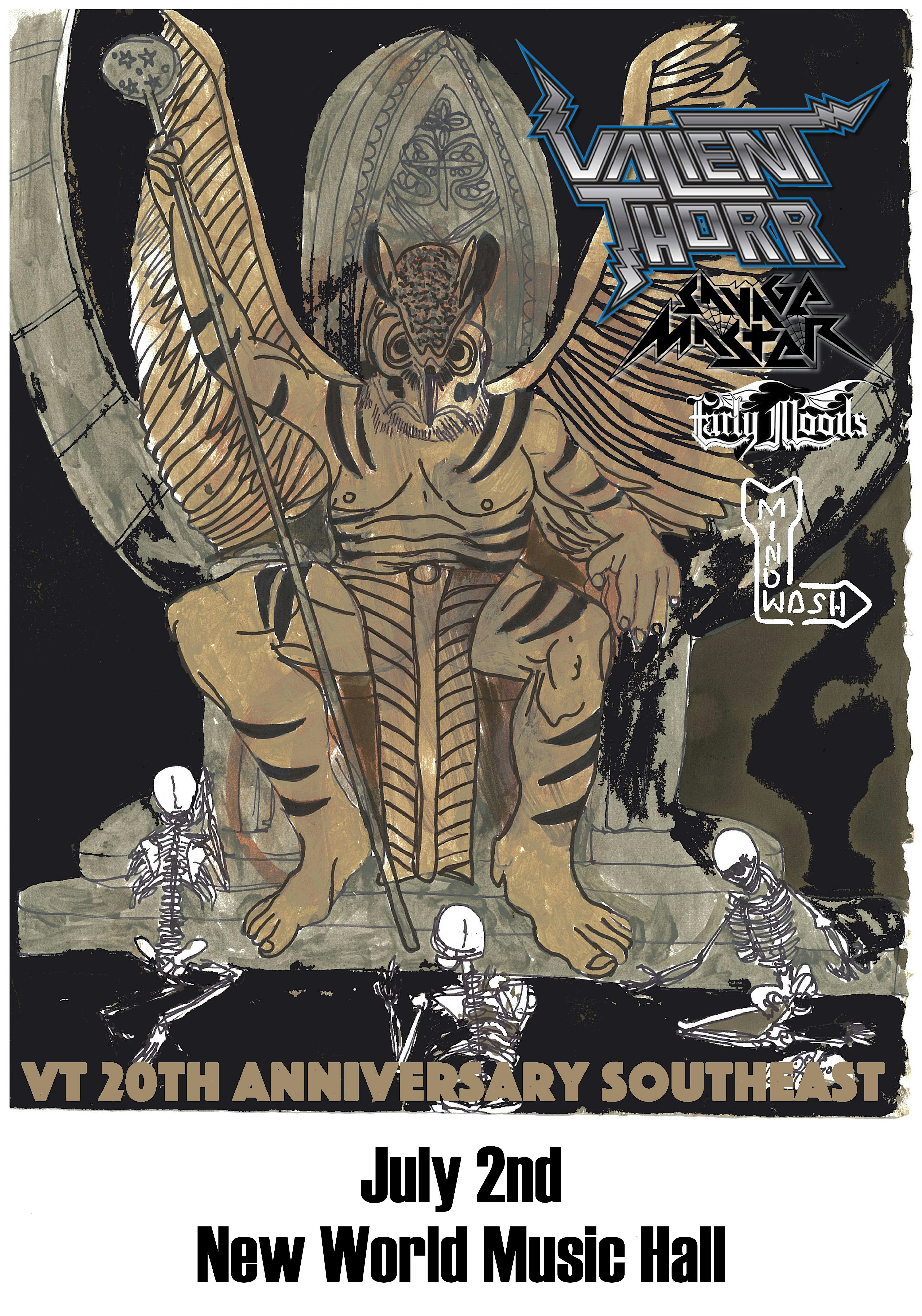 Valient Thorr 20th Anniversary Tour with Savage Master, Early Moods, and Mindwash at New World Music Hall