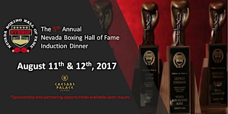 Nevada Boxing Hall of Fame 5th Annual Induction Dinner primary image