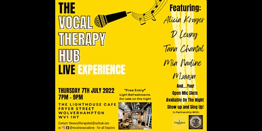 The Vocal Therapy Hub OPEN MIC NIGHT