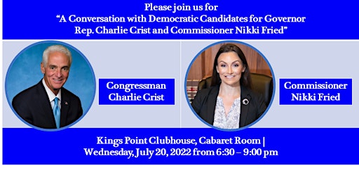 A Conversation with Rep. Charlie Crist and Commissioner Nikki Fried