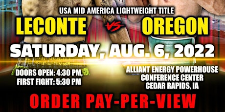 DEFENSE OF THE BELT A night of Professional Boxing in Cedar Rapids, Iowa primary image