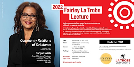 2022 Fairley La Trobe Lecture tickets