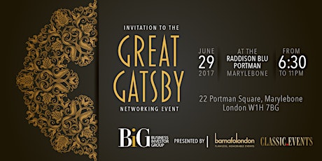 Classic.Events presents The 2017 Summer Great Gatsby Networking Event primary image