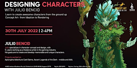Designing Characters with Julio Bencid tickets