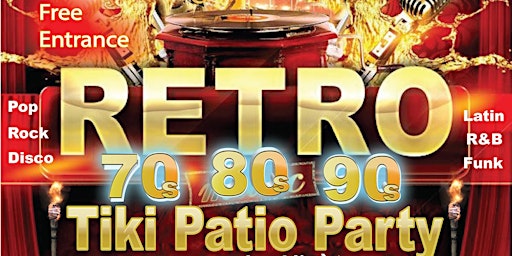 Award-winning BBQ and Retro 70s, 80s, 90s Tiki Patio Party