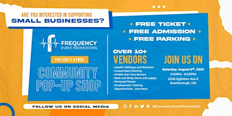 Frequency Event Promotions  Community Pop-Up Shop tickets