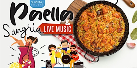 Coliving and Surfing - Paella and Sangria with live music tickets