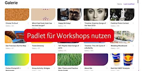 Learning Nugget - Padlet für Workshops nutzen Tickets
